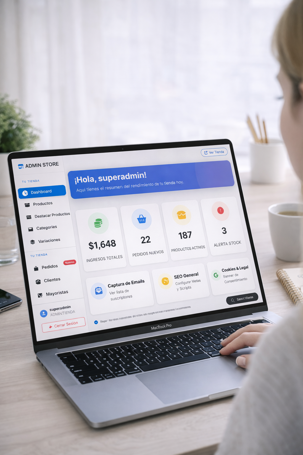 Dashboard de métricas ecommerce