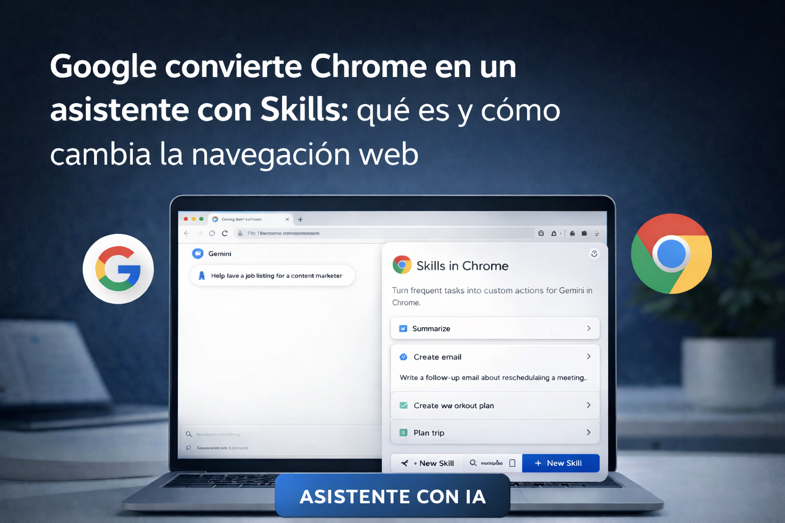 Google convierte Chrome en un asistente con Skills: qué es, cómo funciona y por qué importa